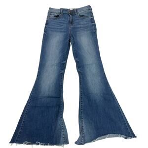 Sneak Peek‎ Women’s Flare Blue Denim Jeans Size 5/27 Boho Bohemian Gypsy